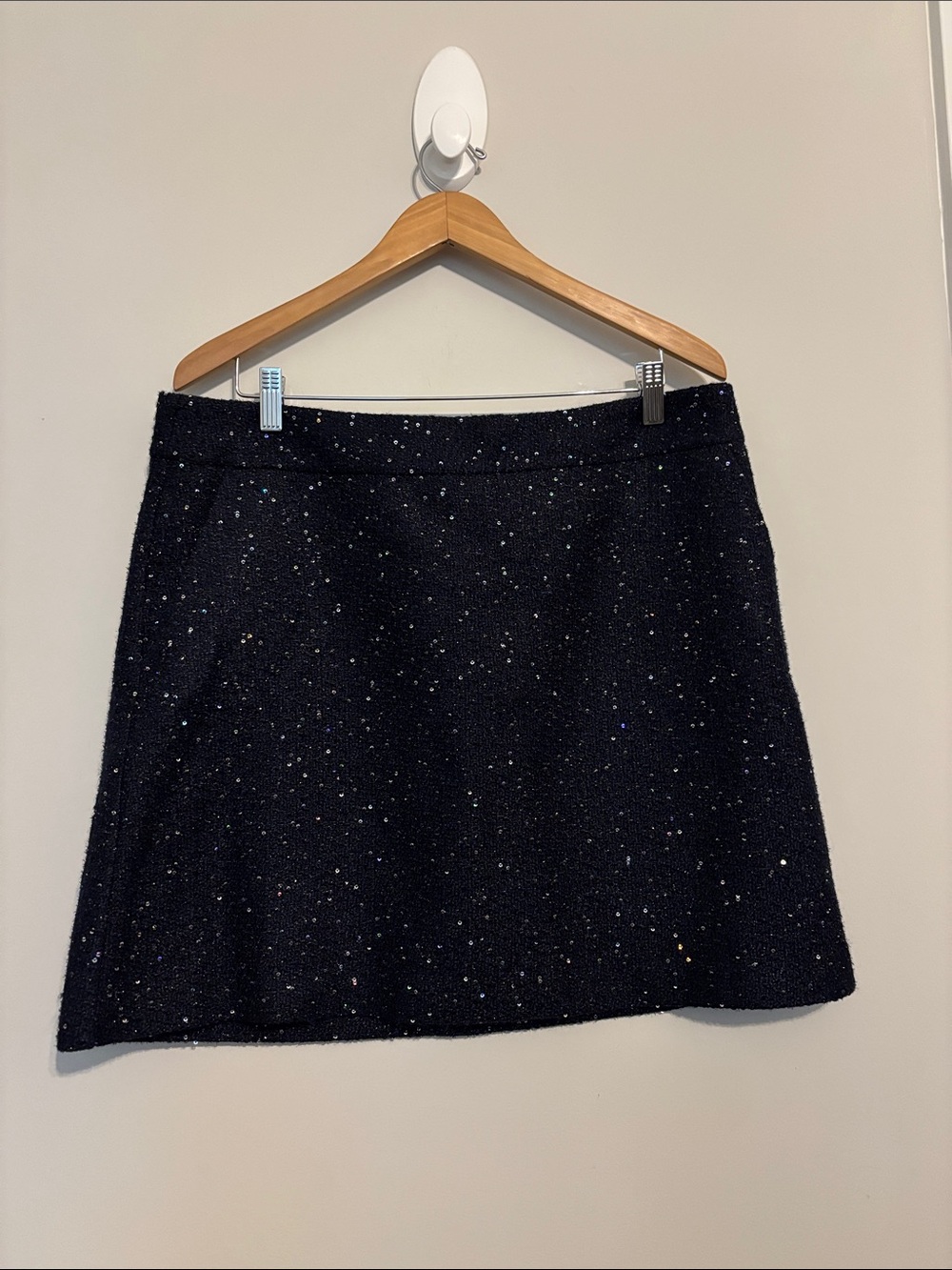 Loft Blue Skirt with Sequin Detail Sz 14 NWT